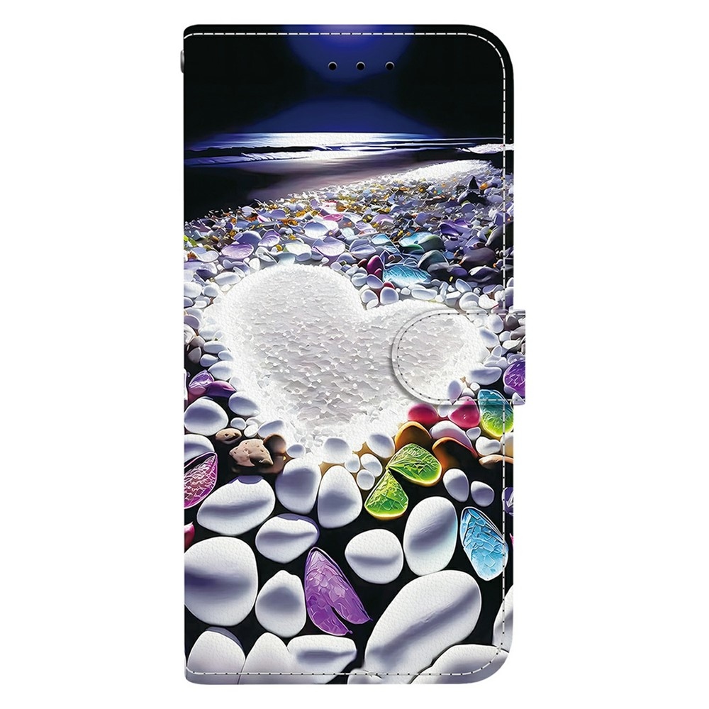 Versatile knižkové púzdro na Samsung Galaxy S26 FE - srdce a kamienky
