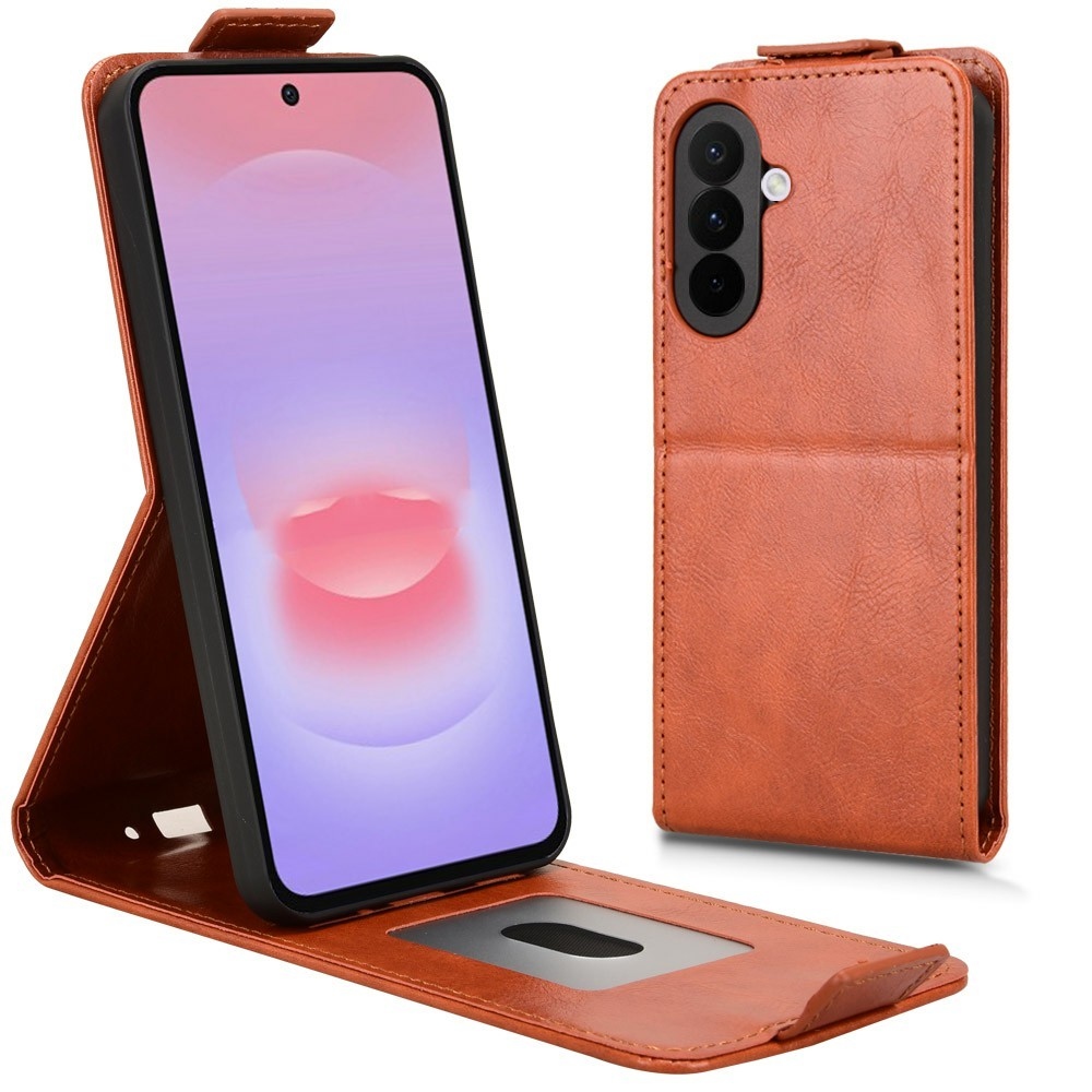 Vert flipové púzdro na Samsung Galaxy A27 - oranžové