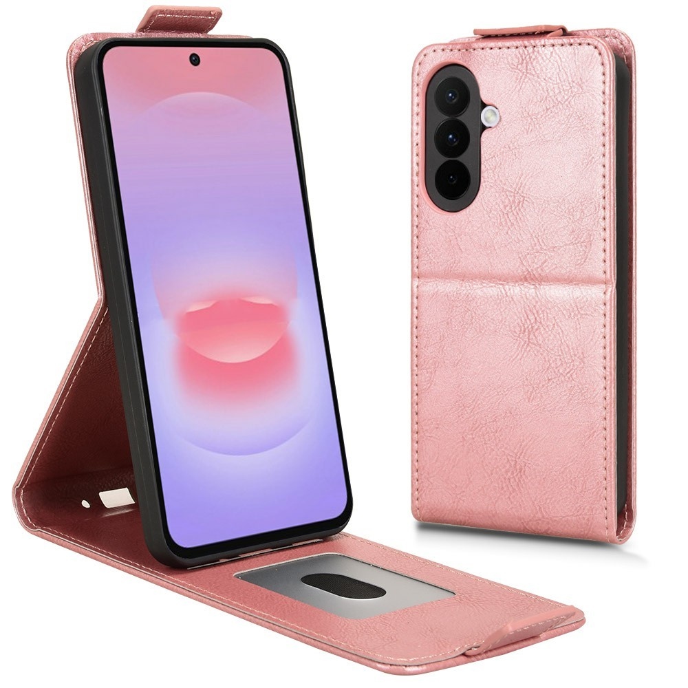 Vert flipové púzdro na Samsung Galaxy A27 - ružovozlaté