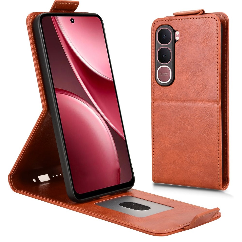 Vert flipové púzdro na Vivo Y21d/Vivo Y31 5G - oranžové