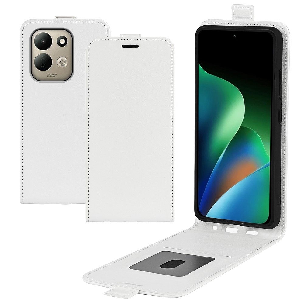 Vertical knižkové puzdro na Xiaomi Redmi 17 4G/5G - biele
