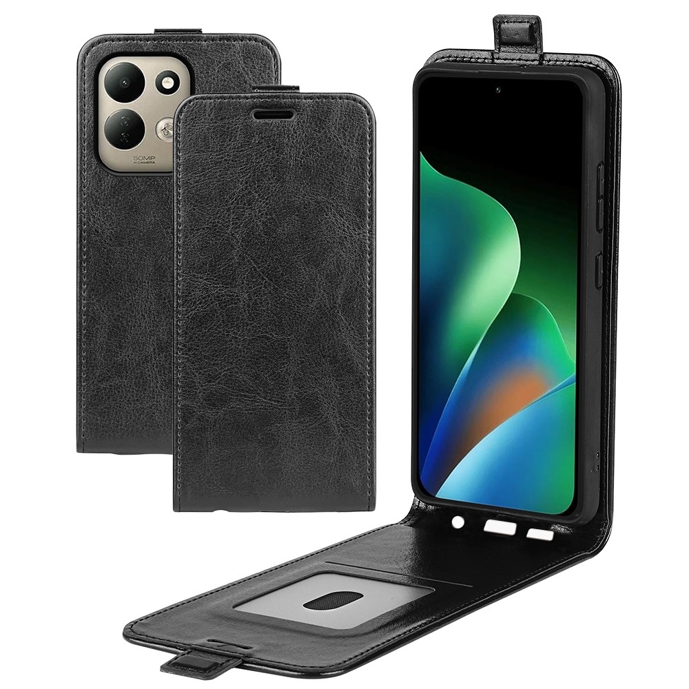 Vertical knižkové puzdro na Xiaomi Redmi 17 4G/5G - čierne
