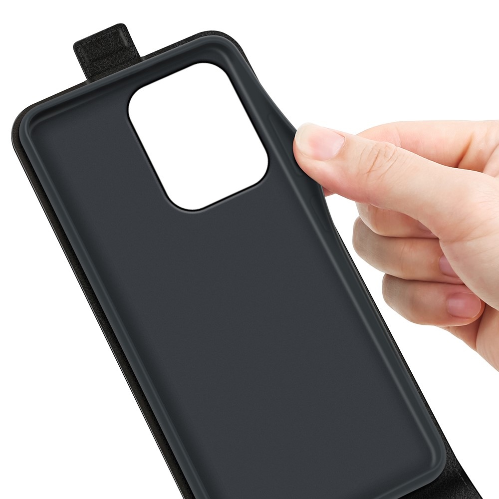 Vertical knižkové puzdro na Xiaomi Redmi 17 4G/5G - čierne