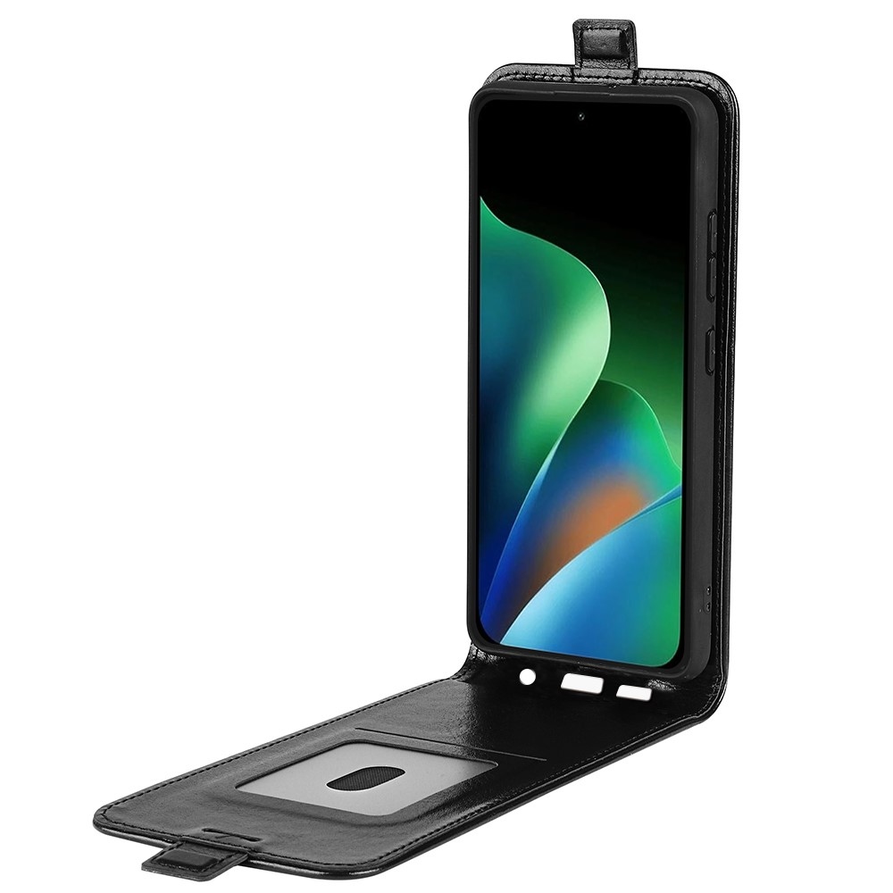 Vertical knižkové puzdro na Xiaomi Redmi 17 4G/5G - čierne