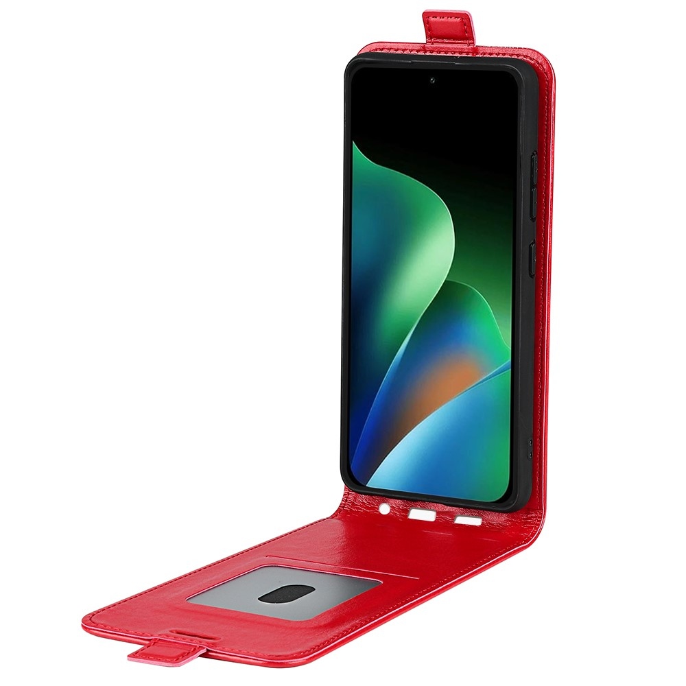 Vertical knižkové púzdro na Xiaomi Redmi 17 4G/5G - červené