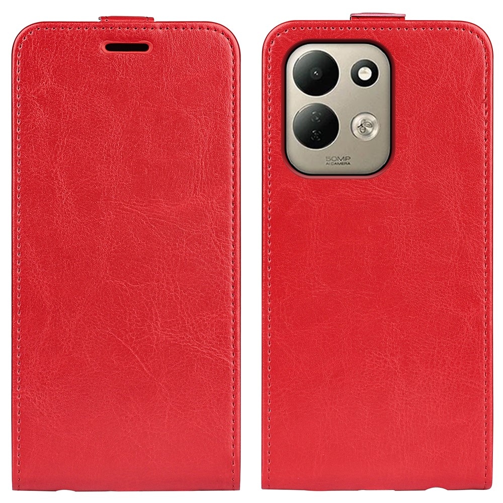 Vertical knižkové púzdro na Xiaomi Redmi 17 4G/5G - červené