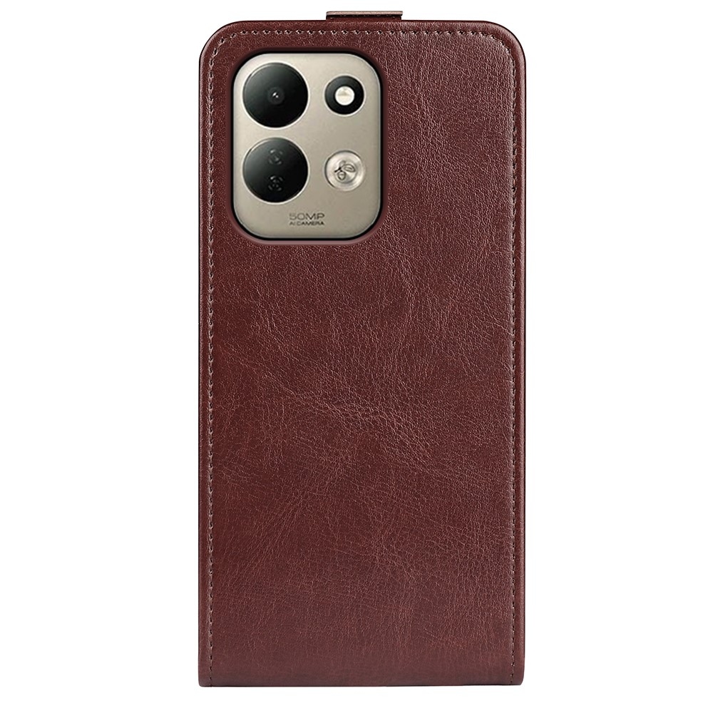 Vertical knižkové púzdro na Xiaomi Redmi 17 4G/5G - hnedé