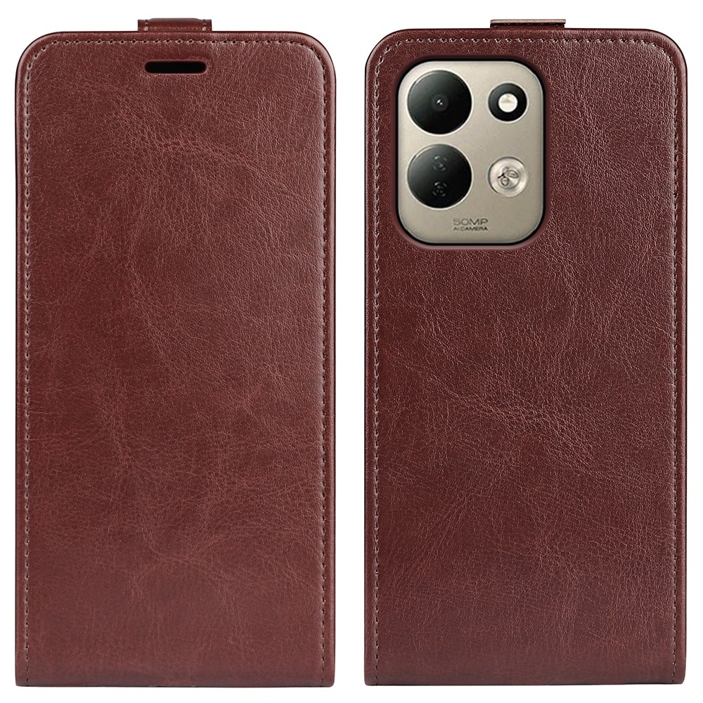Vertical knižkové púzdro na Xiaomi Redmi 17 4G/5G - hnedé