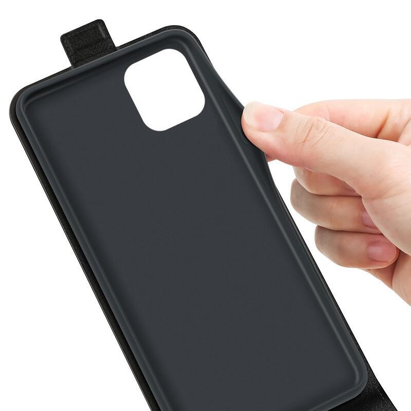Vertical PU kožené peňaženkové púzdro na mobil Samsung Galaxy A03 - čierne
