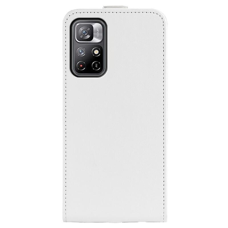 Vertical PU kožené peňaženkové púzdro na mobil Xiaomi Poco M4 Pro 5G/Redmi Note 11S 5G - biele