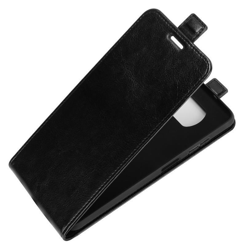 Vertical PU kožené peněženkové puzdro na mobil Xiaomi Poco X3/X3 Pro - čierne