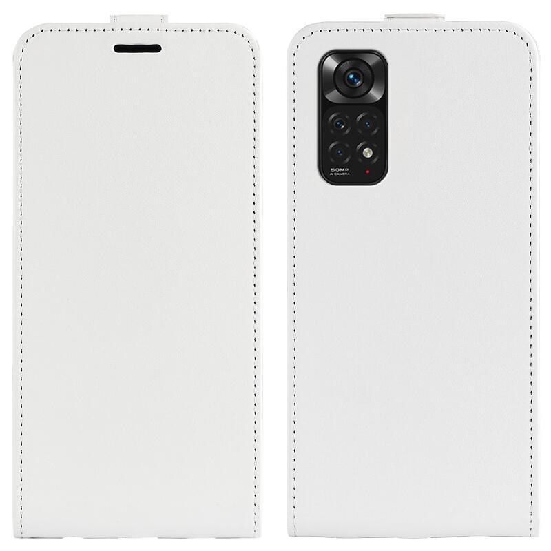 Vertical PU kožené peňaženkové púzdro na mobil Xiaomi Redmi Note 11 4G/Note 11S 4G - biele