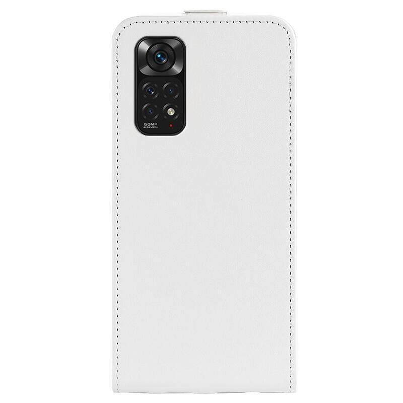 Vertical PU kožené peňaženkové púzdro na mobil Xiaomi Redmi Note 11 4G/Note 11S 4G - biele