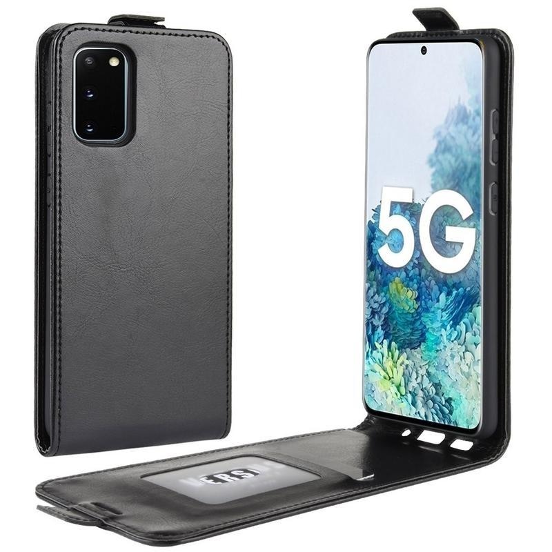 Vertical PU kožené peněženkové púzdro pre mobil Samsung Galaxy S20 FE / S20 FE 5G - čierne