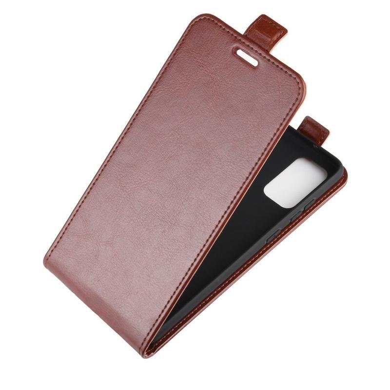 Vertical PU kožené peněženkové púzdro pre mobil Samsung Galaxy S20 FE / S20 FE 5G - hnedé