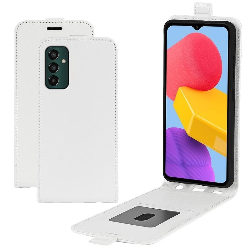 Vertical PU kožené púzdro na mobil Samsung Galaxy M13 4G - biele