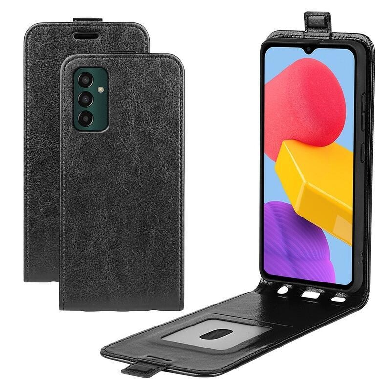 Vertical PU kožené púzdro na mobil Samsung Galaxy M13 4G - čierne