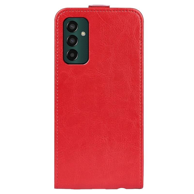 Vertical PU kožené púzdro na mobil Samsung Galaxy M13 4G - červené