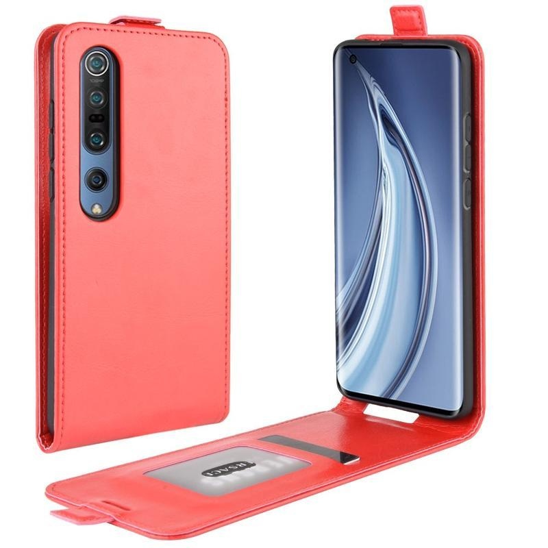 Vertical PU kožené puzdro na mobil Xiaomi Mi 10 / Mi 10 Pro - modré