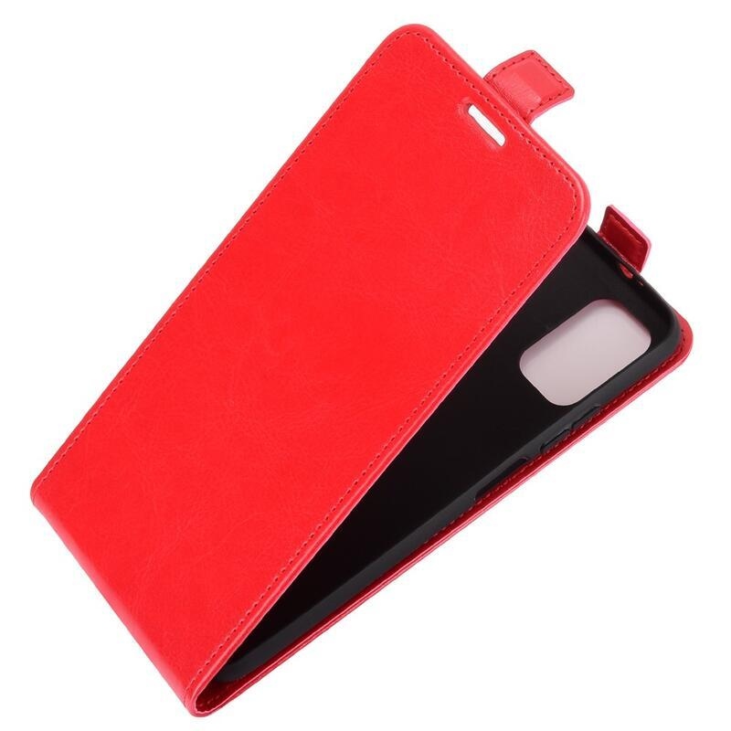 Vertical PU kožené puzdro na mobil Xiaomi Poco M3 - červené