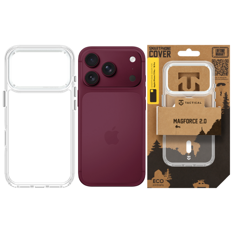 Tactical MagForce 2.0 Puzdro pre Apple iPhone 17 Pro/18 Pro strieborné