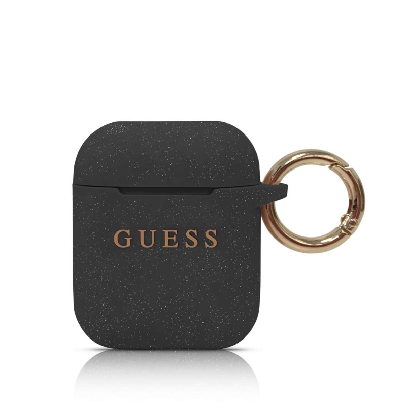 Guess Silikónové Puzdro pre Airpods 1/2 Black