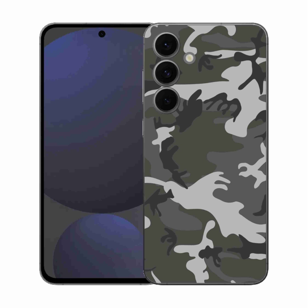 Gélový kryt mmCase na Samsung Galaxy S25 FE - maskáčový vzor