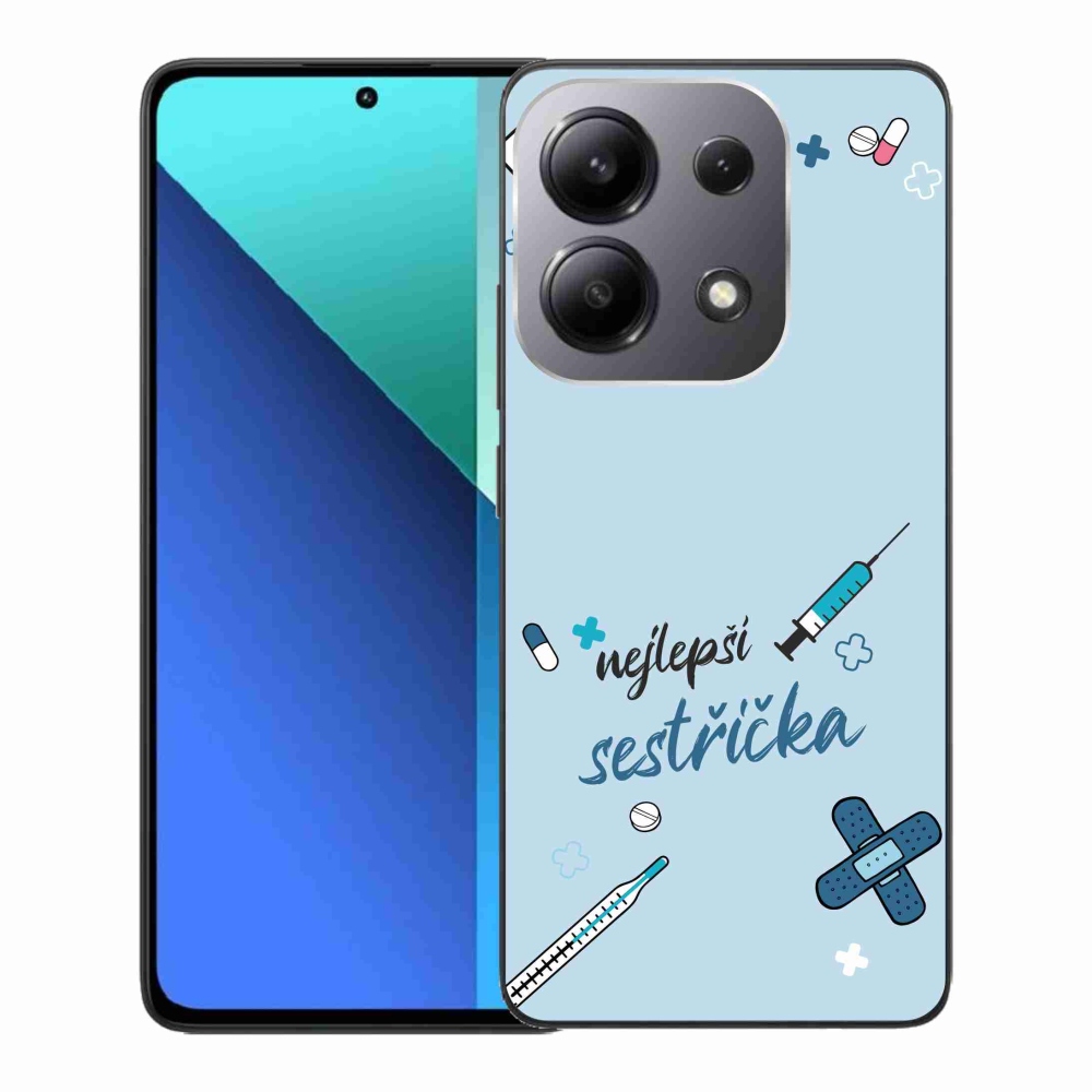 Gélový kryt mmCase na Xiaomi Redmi Note 13 - najlepšia sestrička modré pozadie