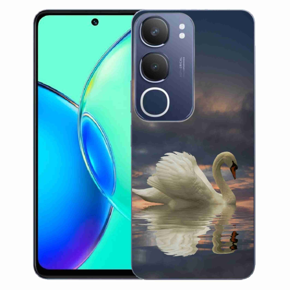 Gélový kryt mmCase na Vivo Y19s - labuť