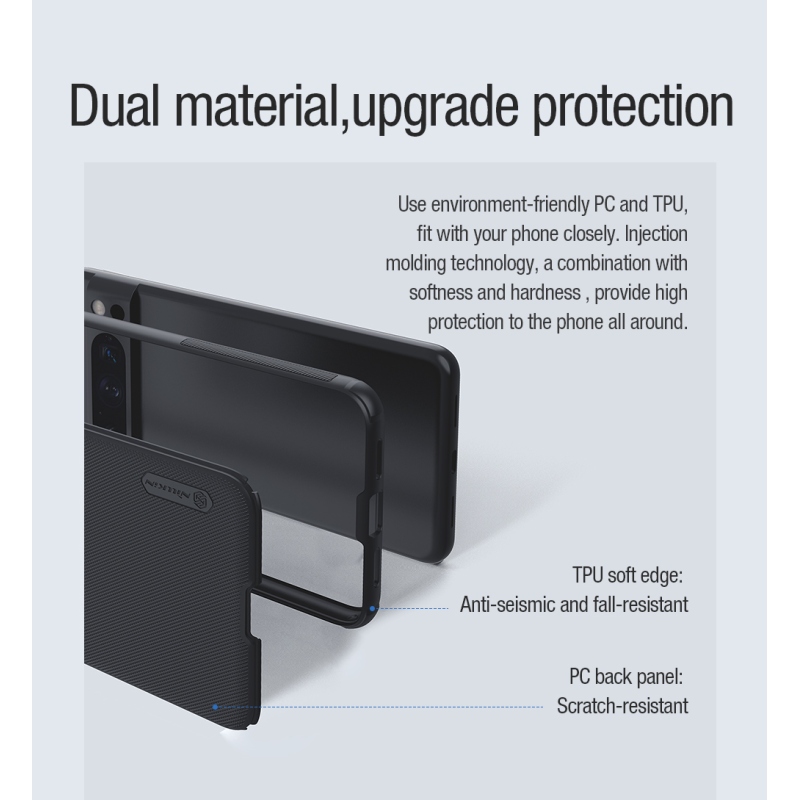 Nillkin Super Frosted PRO Magnetic Zadný Kryt pre Google Pixel 8 Pro Black
