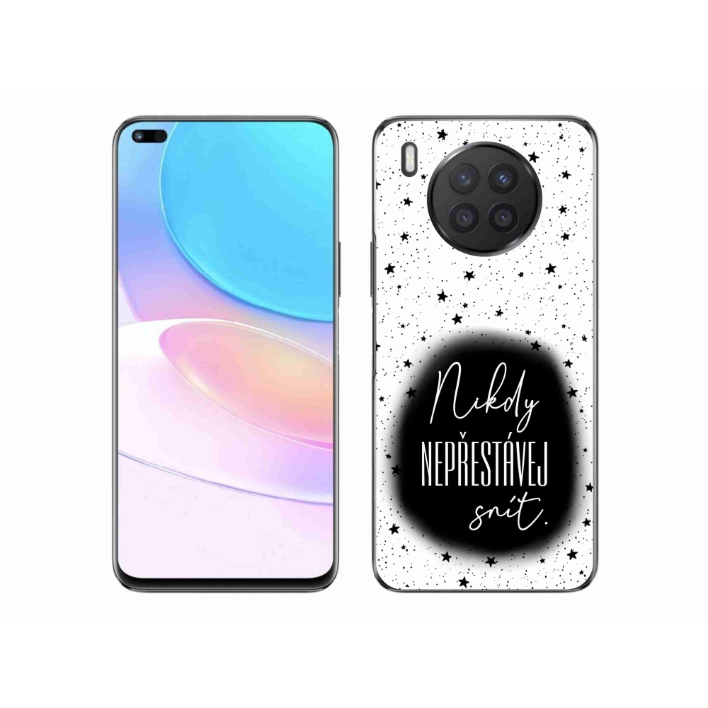 Gélový kryt mmCase na Huawei Nova 8i - citát 1 čiernobiele pozadie