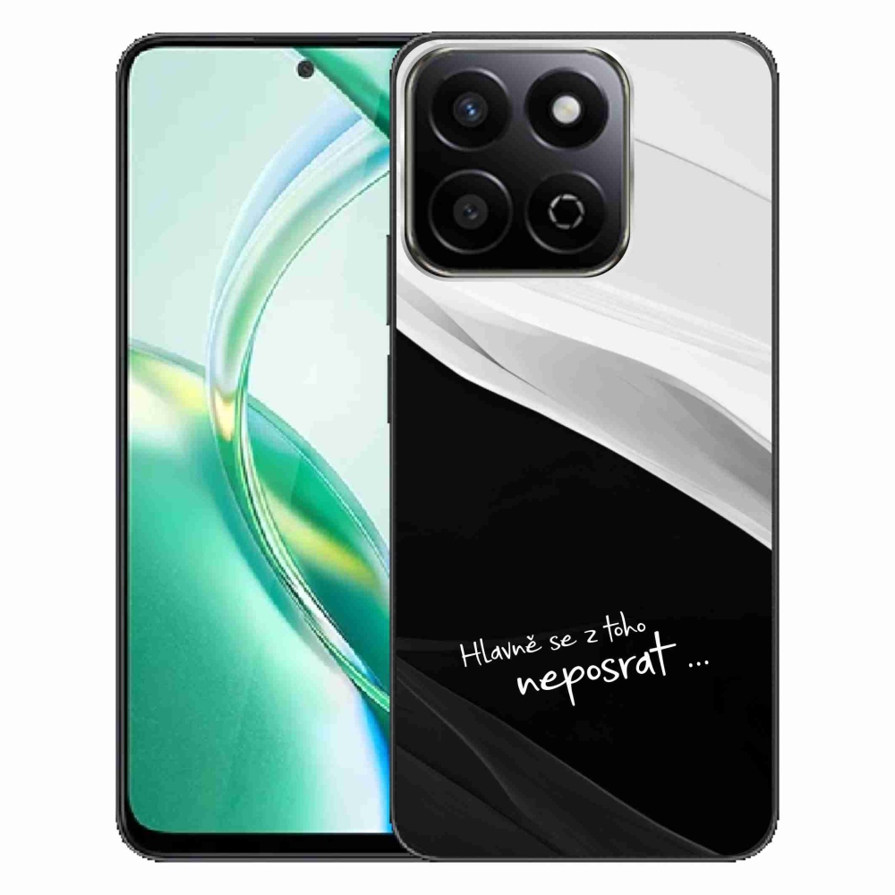Gélový kryt mmCase na Honor 200 Smart 5G - vtipný text 13 čiernobiele pozadie