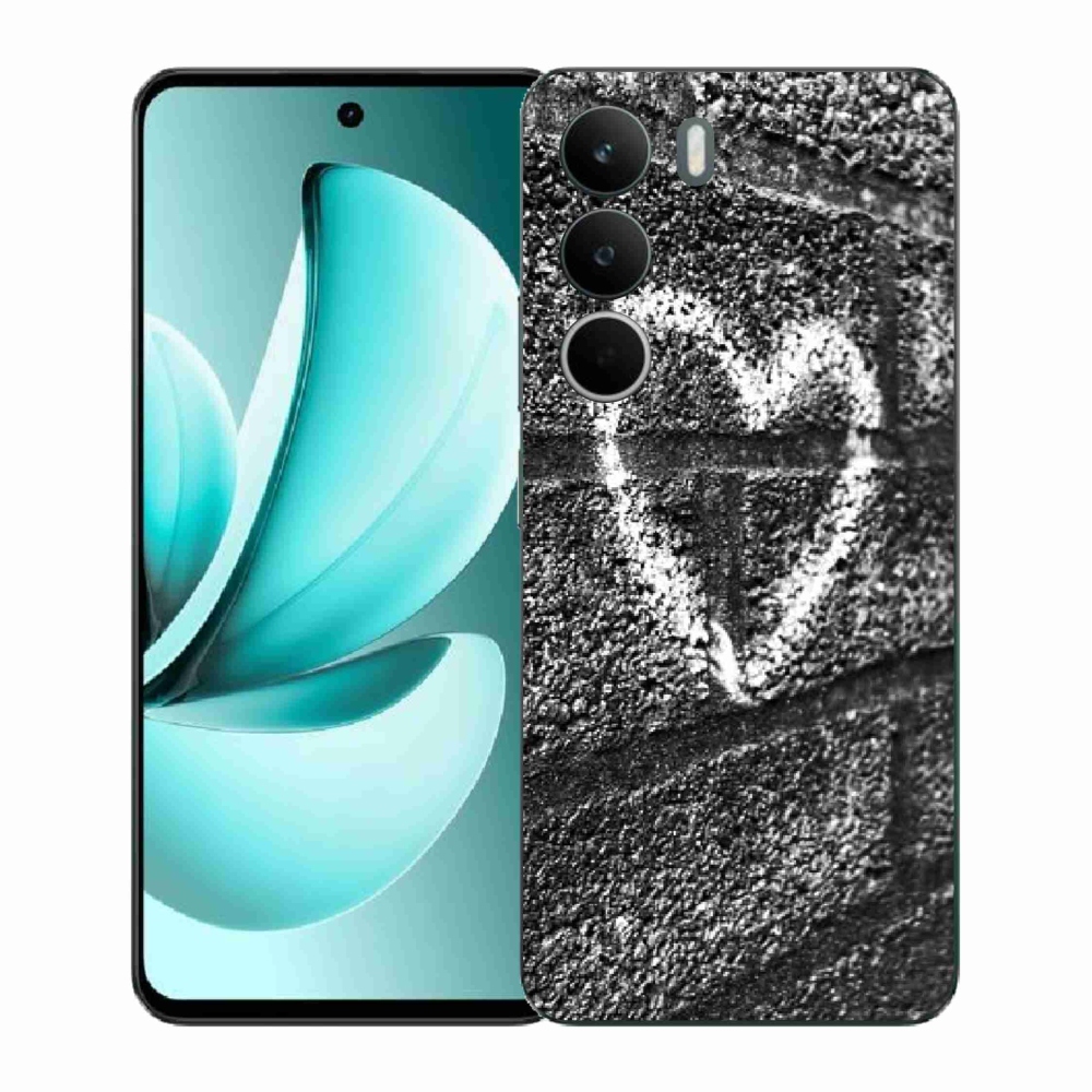Gélový kryt mmCase na Realme C71 - srdce na stene