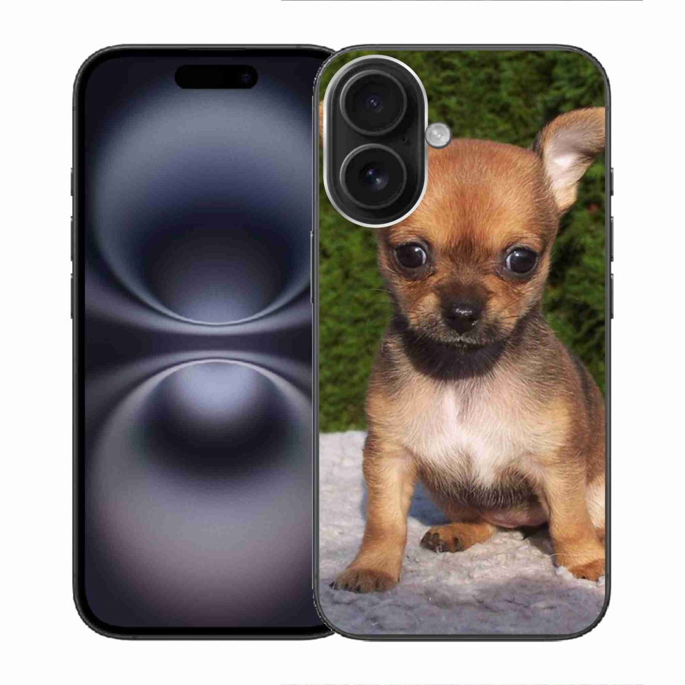 Gélový obal mmCase na iPhone 16 - čivava 3