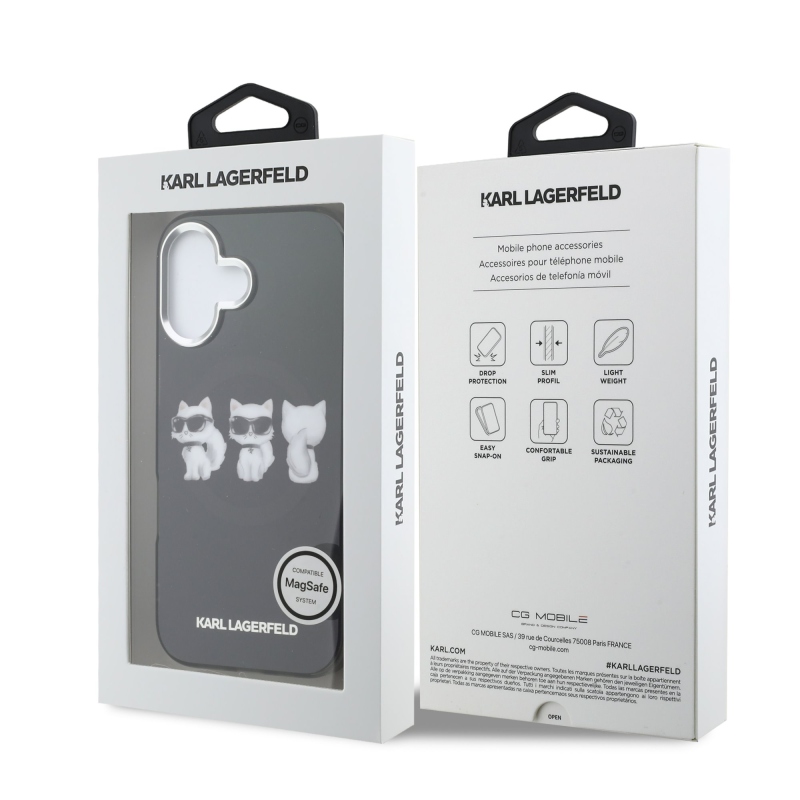 Karl Lagerfeld IML Choupette Trio Watercolor MagSafe zadný kryt pre iPhone 17