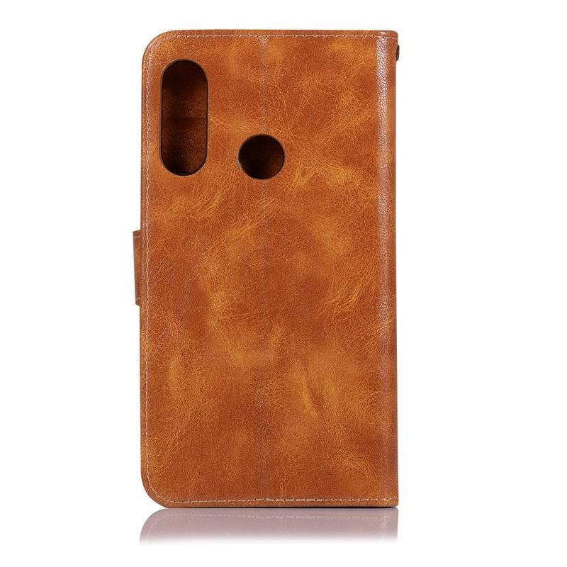 Vintage PU kožené peněženkové puzdro na mobil Huawei P Smart Z/Honor 9X - hnedé