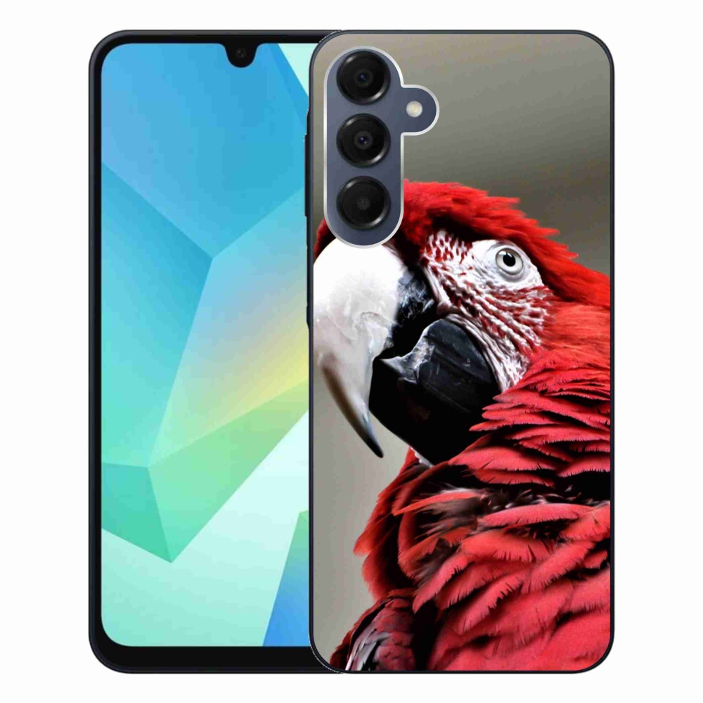 Gélový obal mmCase na Samsung Galaxy A16 4G/5G - papagáj ara červený