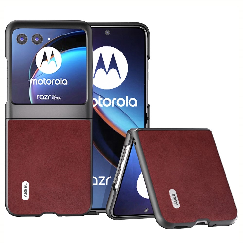 ABEEL plastový obal s pevným chrbtom na Motorola Razr 40 Ultra 5G - červený