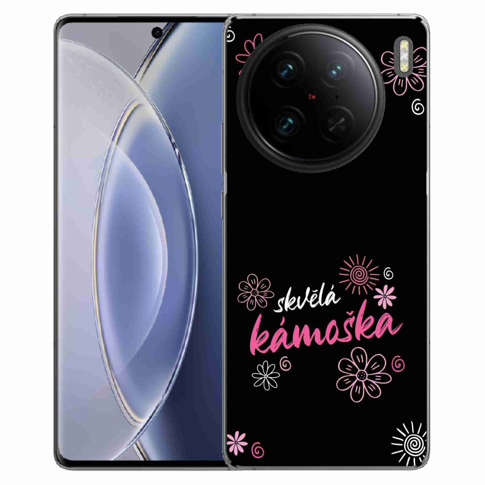 Gélový kryt mmCase na Vivo X90 Pro - skvelá kamoška čierne pozadie