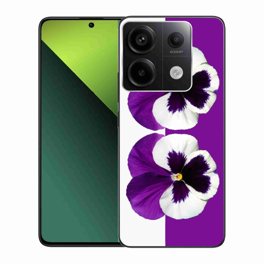 Gélový kryt mmCase na Xiaomi Redmi Note 13 Pro 5G/Poco X6 5G - fialovobiely kvet
