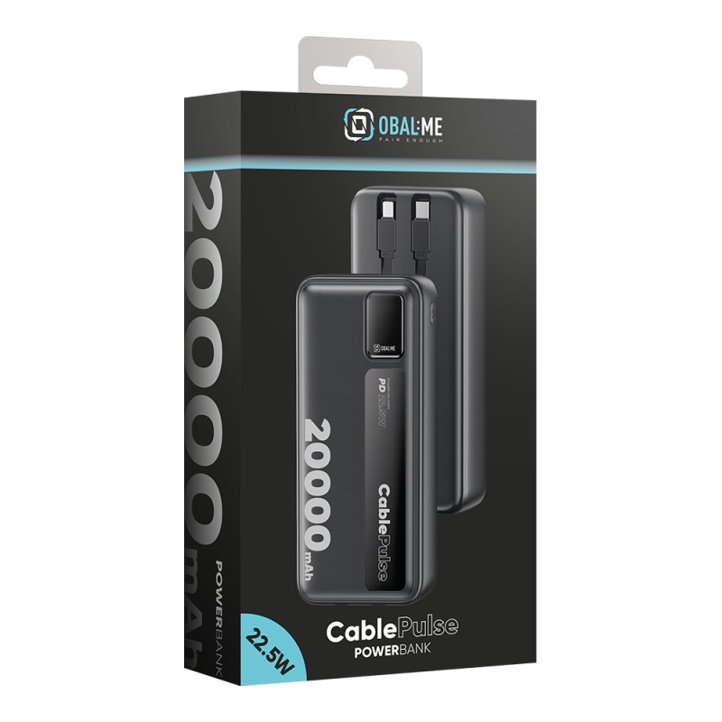 OBAL:ME CablePulse Powerbanka 20000mAh 22,5W čierna