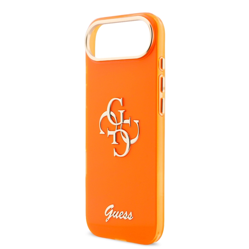 Guess IML 4G Script Metal Logo Zadný kryt pre iPhone Air Orange
