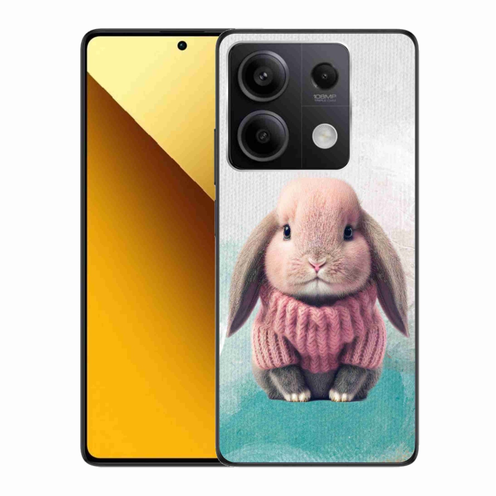 Gélový kryt mmCase na Xiaomi Redmi Note 13 5G - zajačik vo svetri