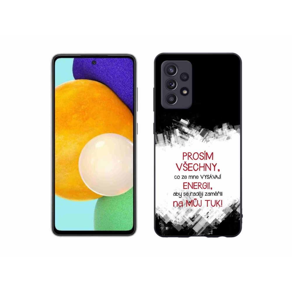 Gélový kryt mmCase na Samsung Galaxy A52/A52 5G - vtipný text 1 červený