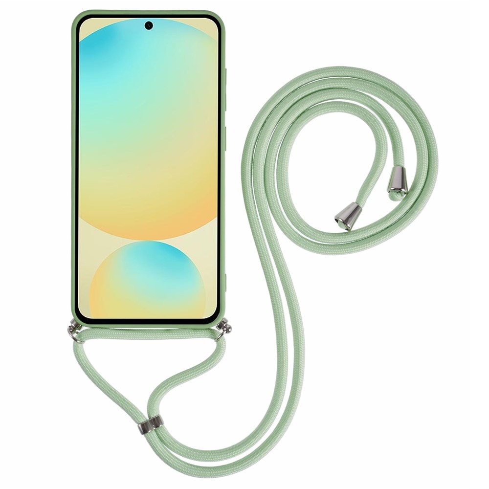 Lining gélový obal so šnúrkou na Samsung Galaxy S25 FE - svetlozelený