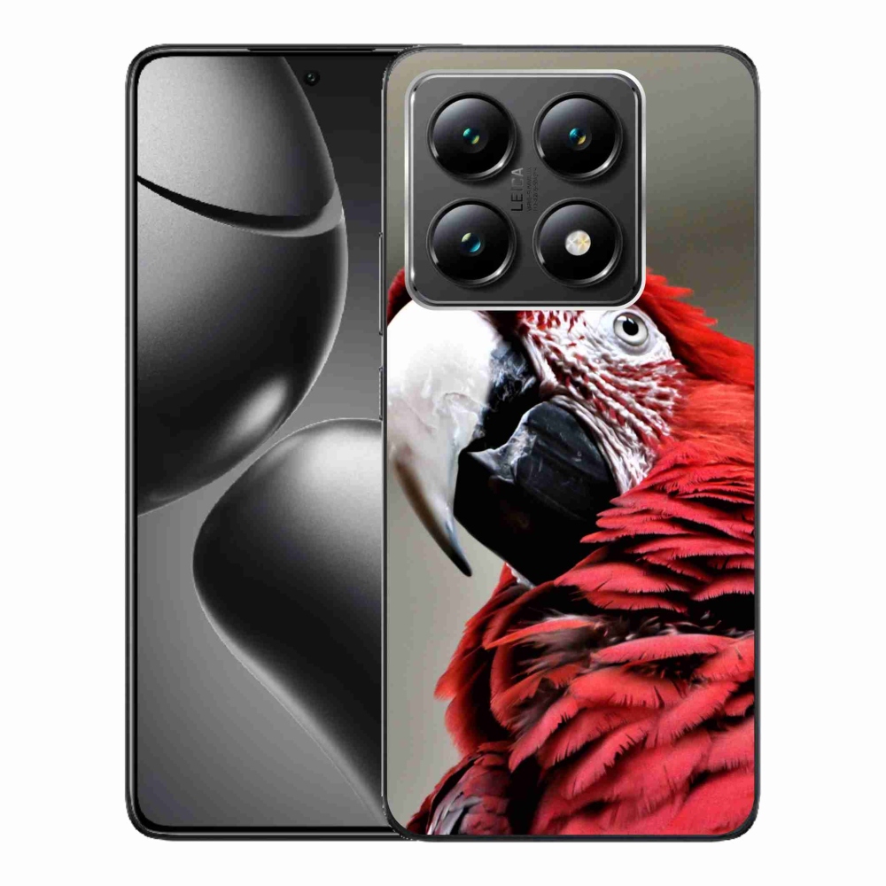 Gélový obal mmCase na Xiaomi 14T - papagáj ara červený