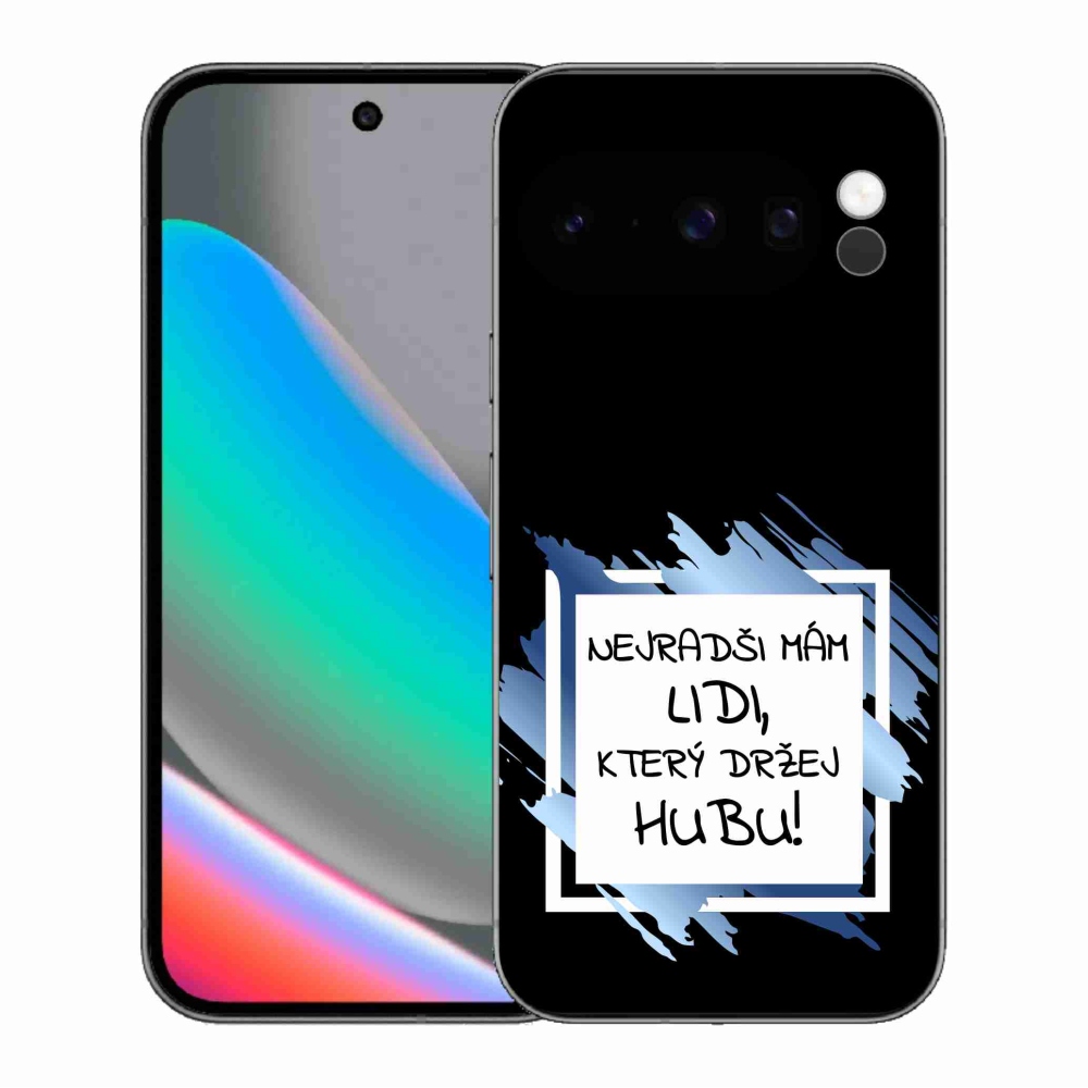 Gélový kryt mmCase na Google Pixel 10 Pro - vtipný text 7 bieločierne pozadie