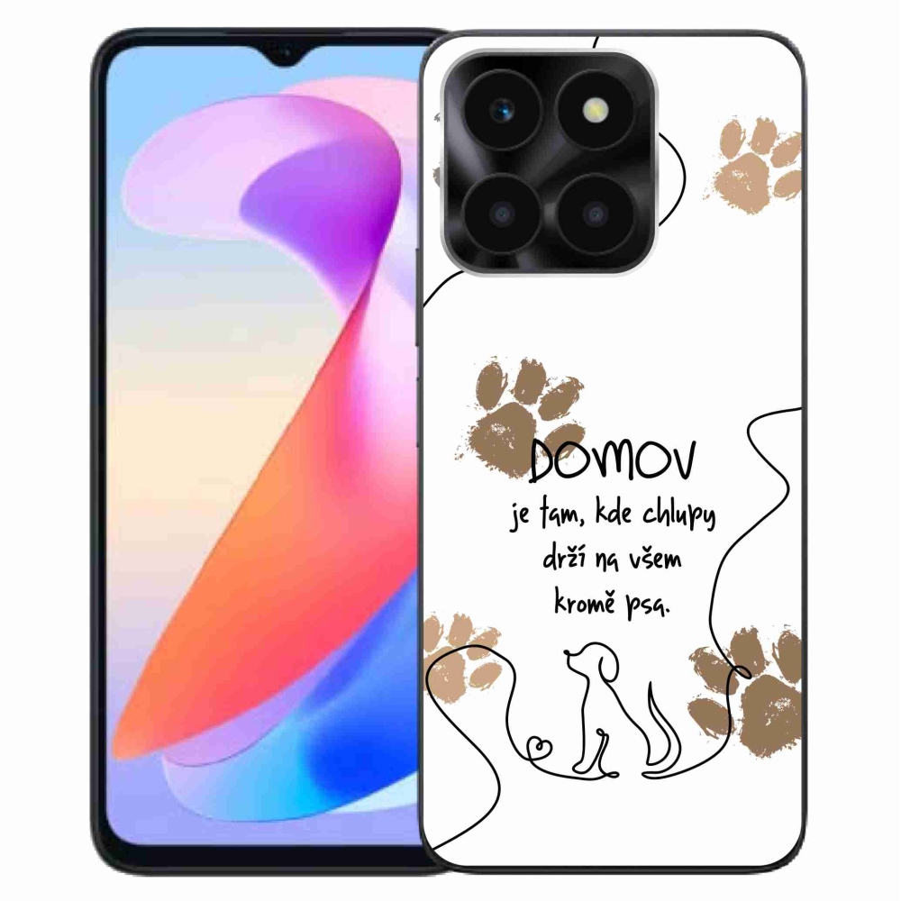 Gélový kryt mmCase na Honor X6a - psí motív biele pozadie