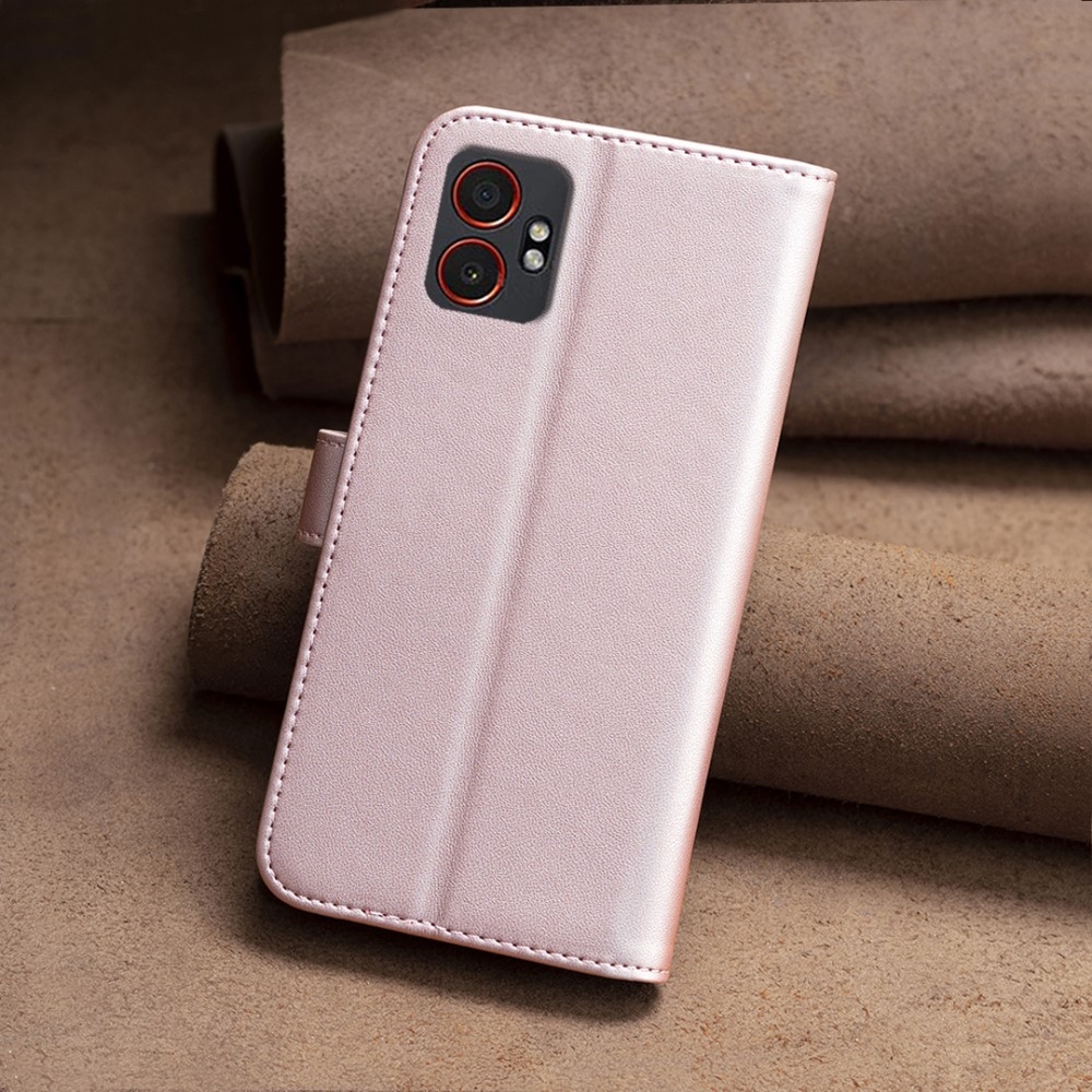 BNF knižkové púzdro na Samsung Galaxy Xcover 7 Pro - ružovozlaté