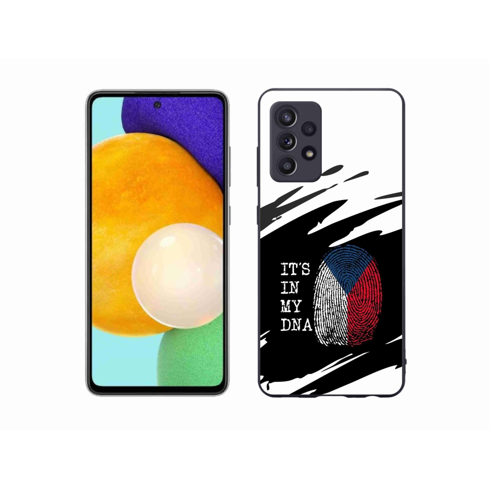 Gélový kryt mmCase na Samsung Galaxy A52s 5G - vlajka odtlačok prsta čiernobiele pozadie
